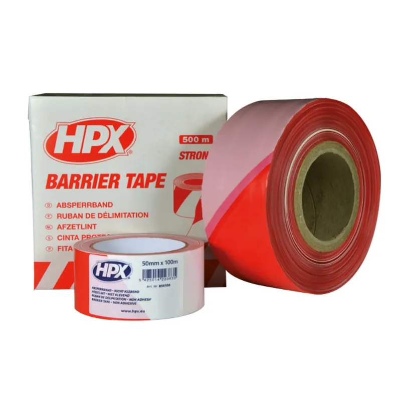 Laatste Versie HPX Afzetlint Rood/Wit 50 mm x 100 meter Rol